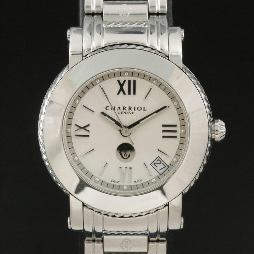 Charriol Arisii P33 Roman Numeral Silver Dial Steel Quartz Wstch